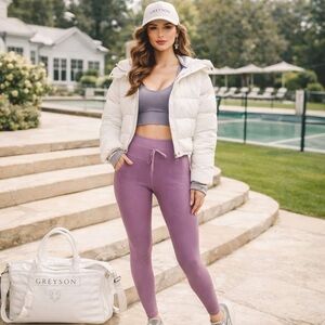 NWT GREYSON Cleo‎ Ribbed Drawstring Valerian Legging LFA22B81